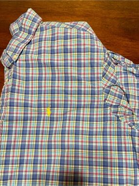 Ralph Lauren Multicolor Plaid Button-Down Shirt with Yellow Pony